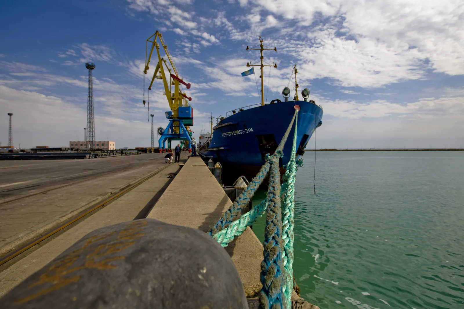 Port Aktau on Kazakhstan's Caspian Sea coast