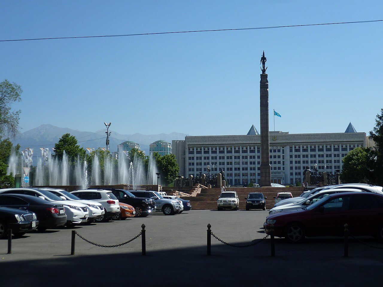 Independence Monument, Republic Square, Almaty — Kazakhstan declared full independence in December 1991