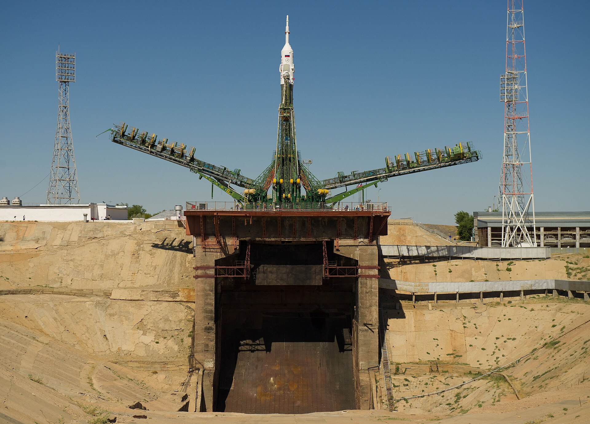 A real launch at Baikonur in Kazakhstan