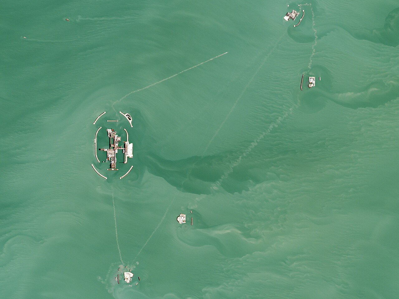 Kashagan oil field, Kazakhstan — one of the world's largest oil discoveries, but the economy extends far beyond petroleum