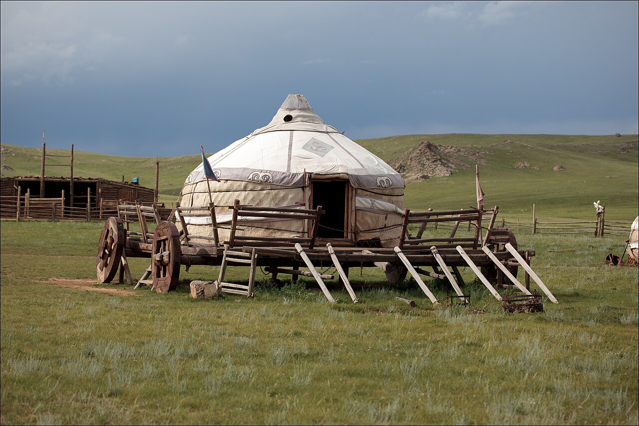 A traditional Kazakh yurt — a cultural icon and living heritage, not the standard housing of modern Kazakhstanis